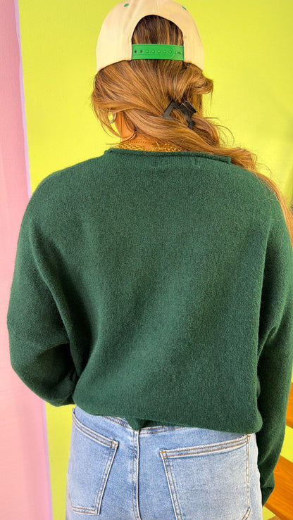 Penelope Knit Cardigan, Forest Green