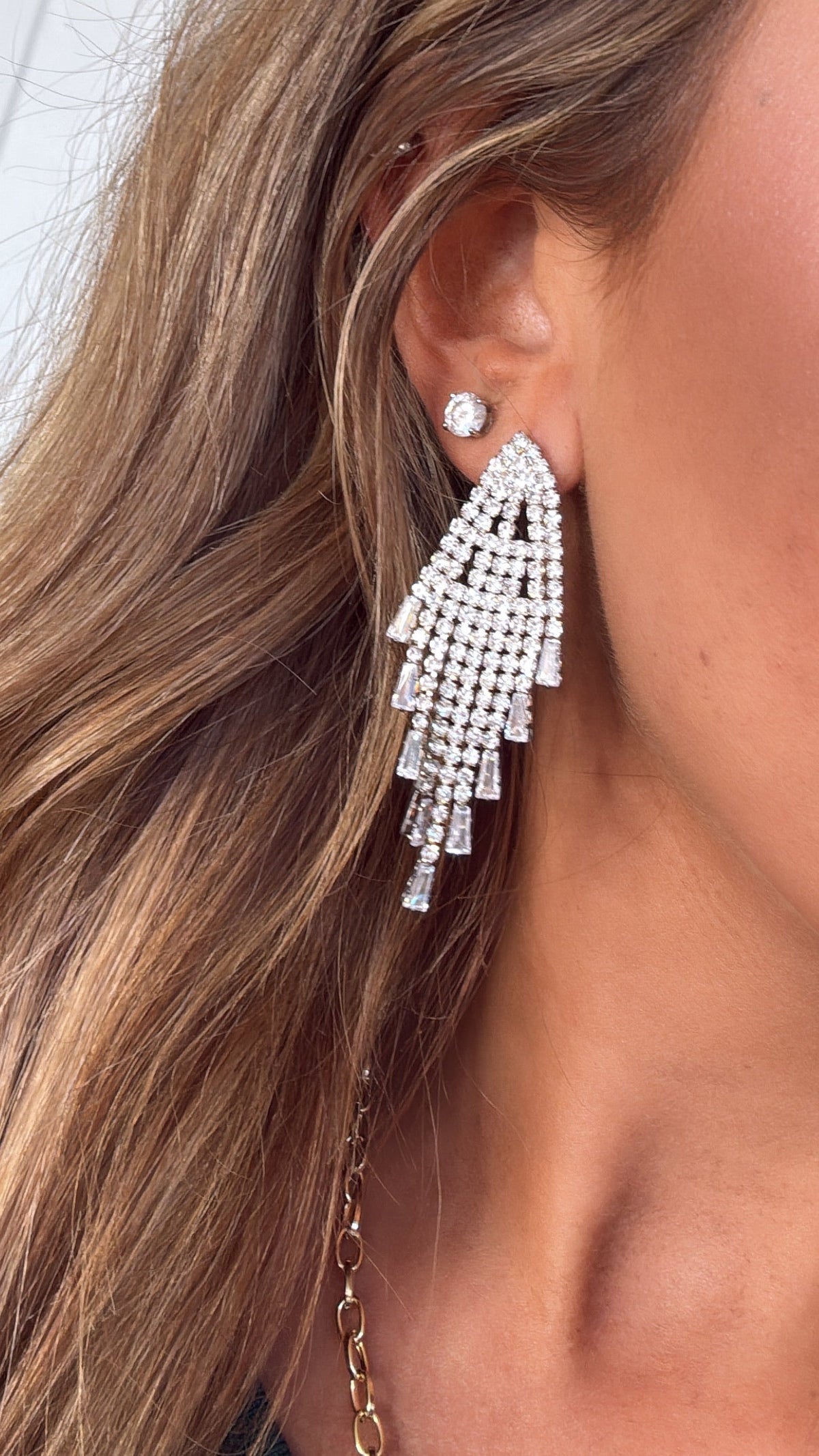 Glisten Babe Dangle Earring, Silver