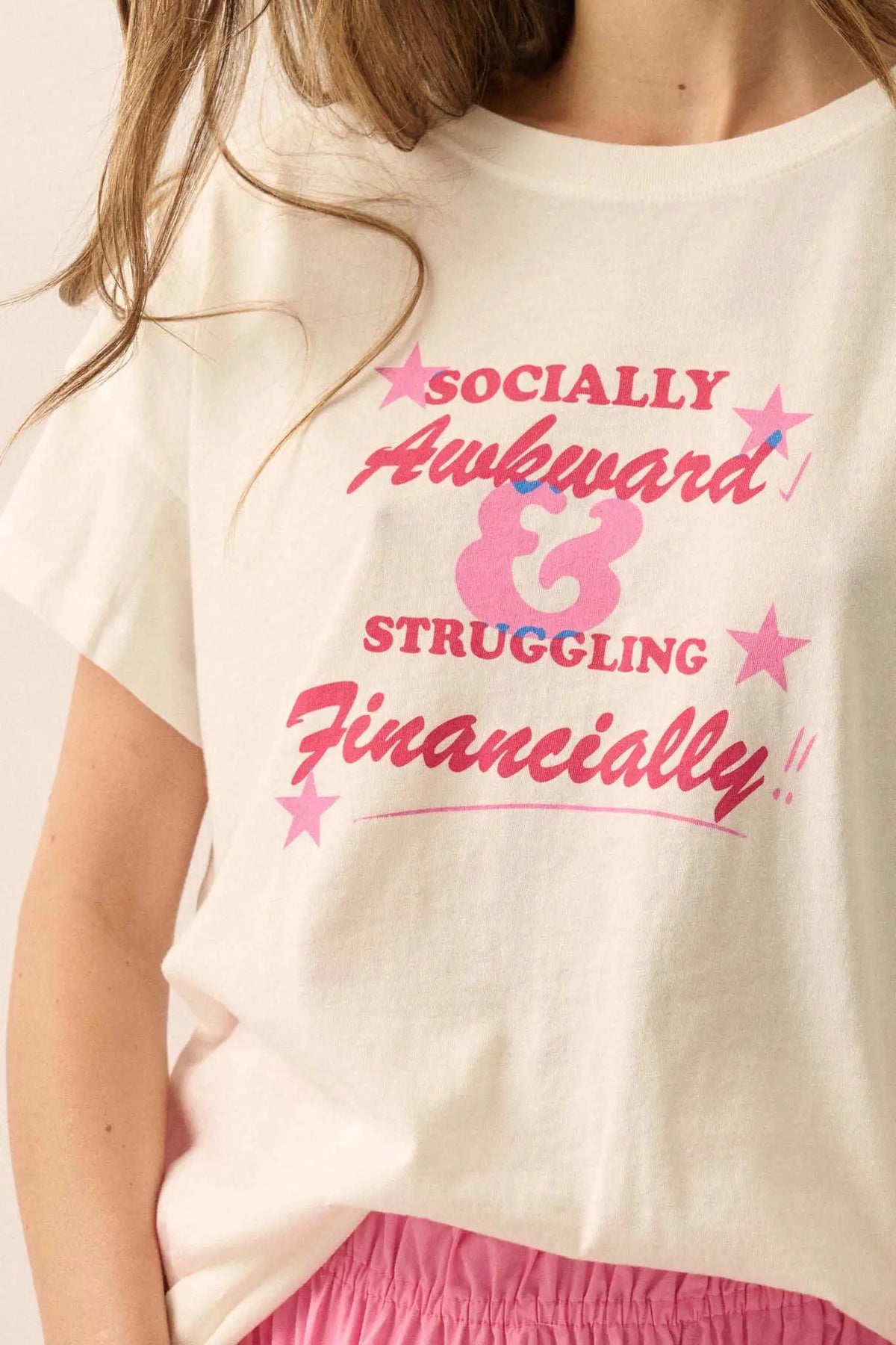 Awkward & Struggling Garment-Wash Graphic Tee