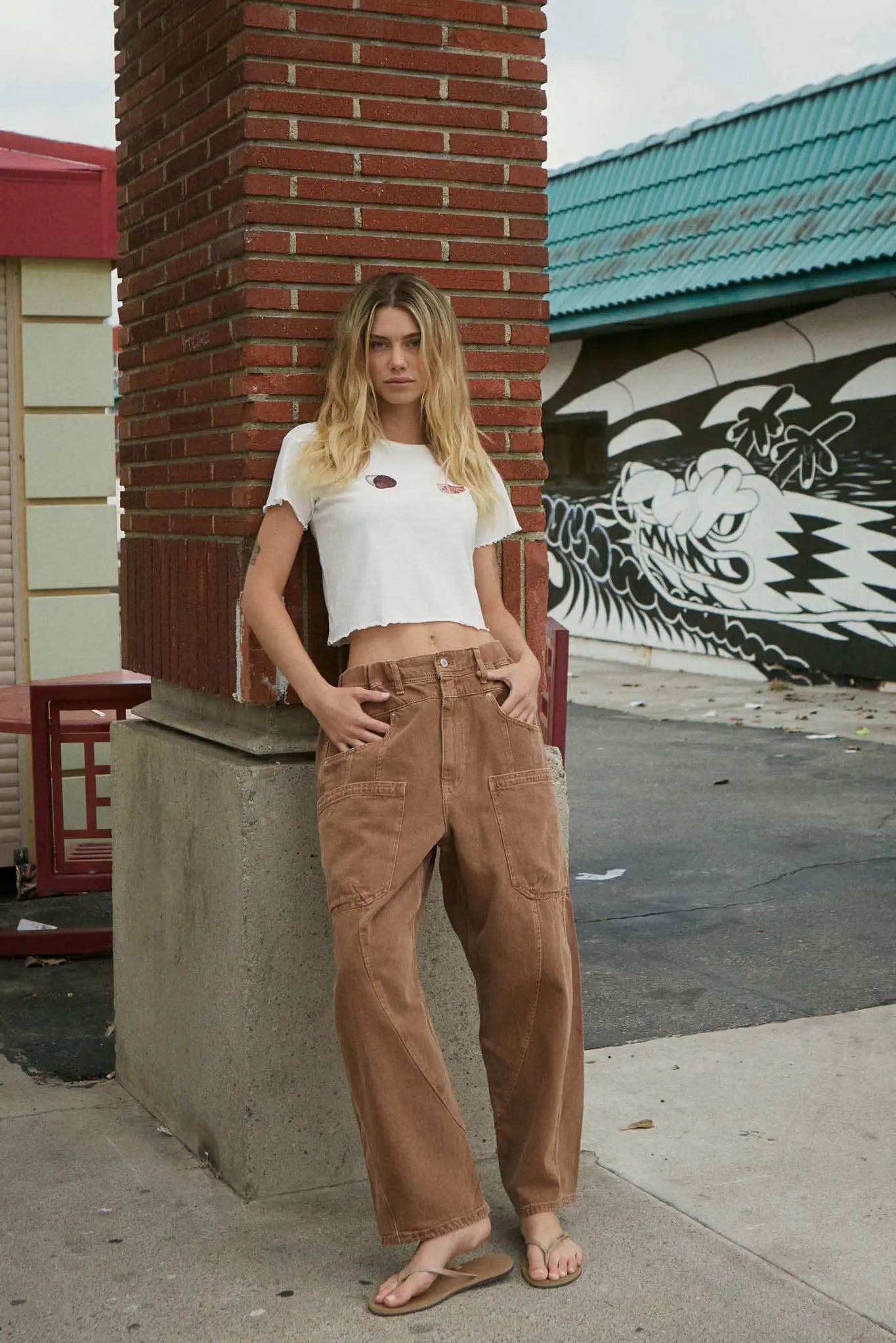 For the Shell of It Cropped Graphic Baby Tee