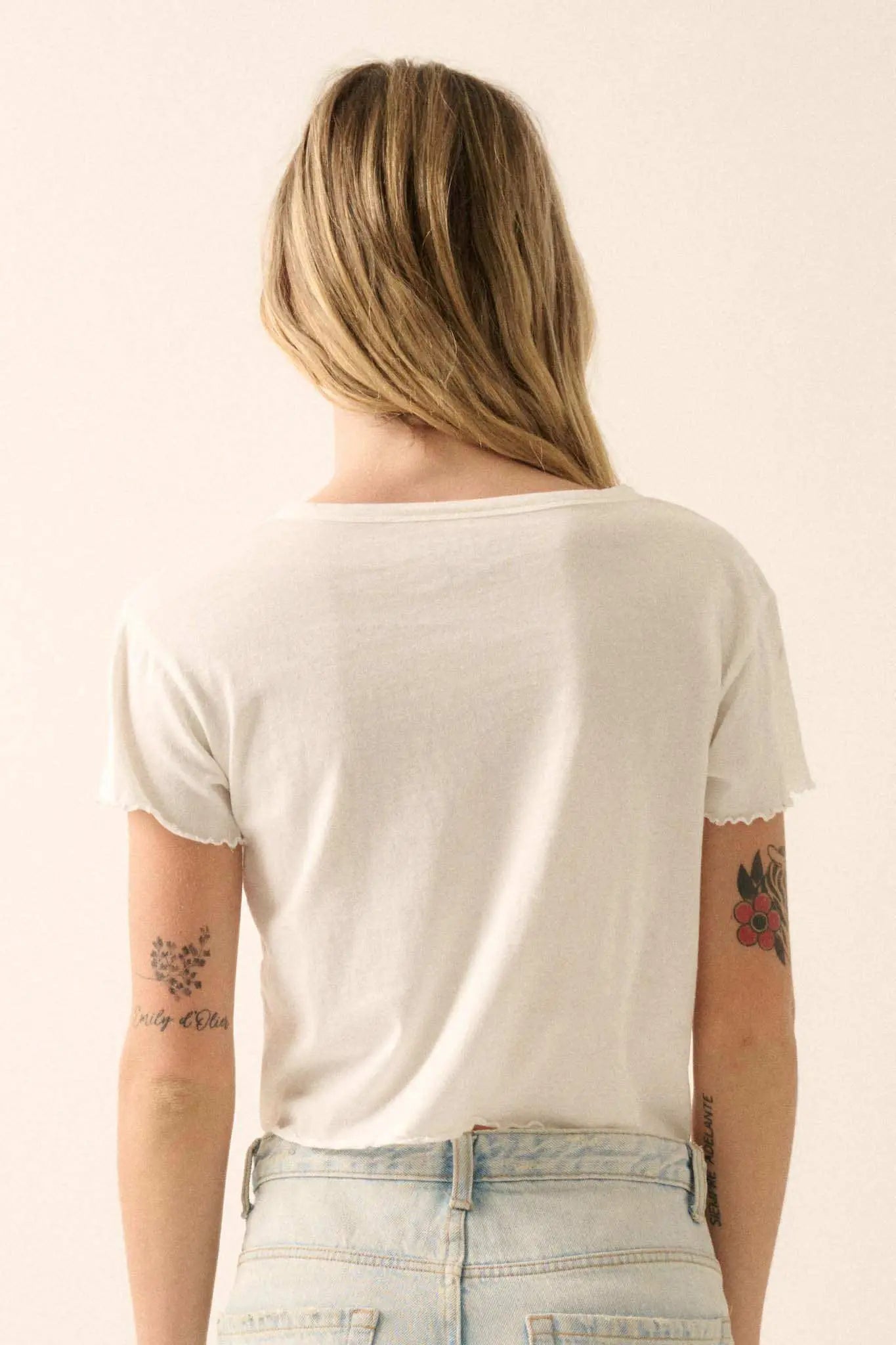 For the Shell of It Cropped Graphic Baby Tee