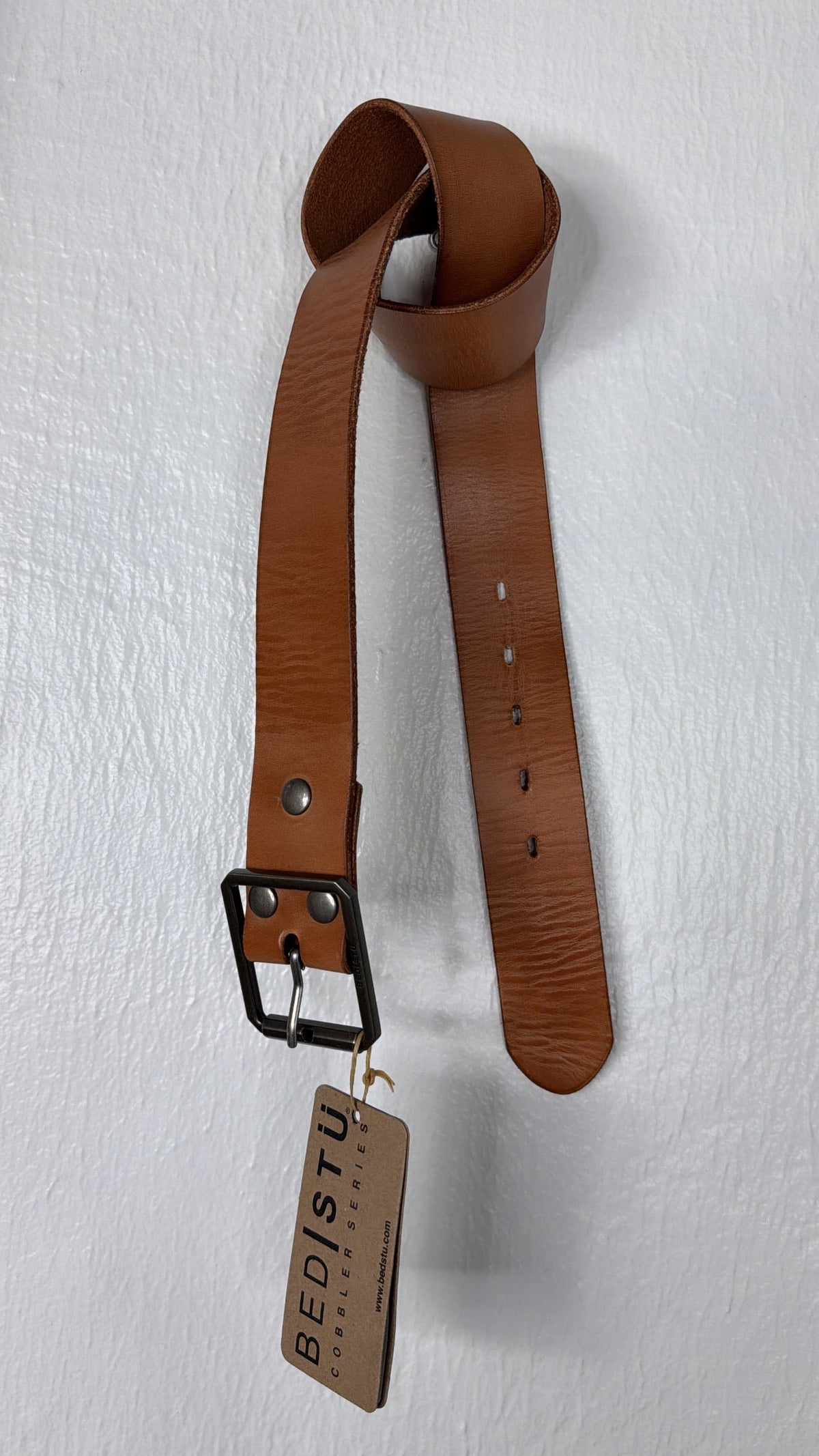Hobo Leather Belt, Tan Rustic