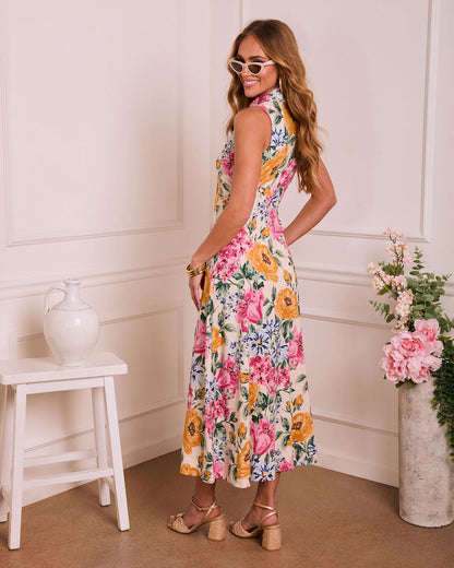 After Bloom Floral Maxi Shirt Dress