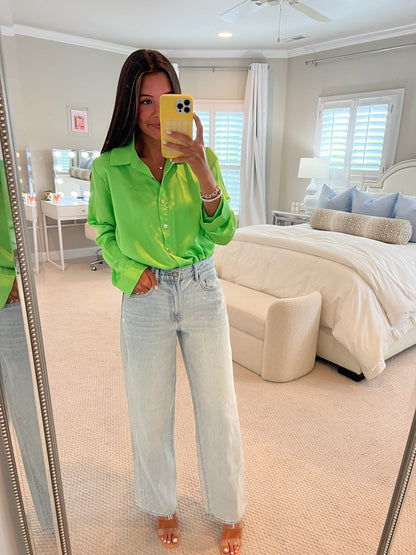 Smith Button Down - Green Apple