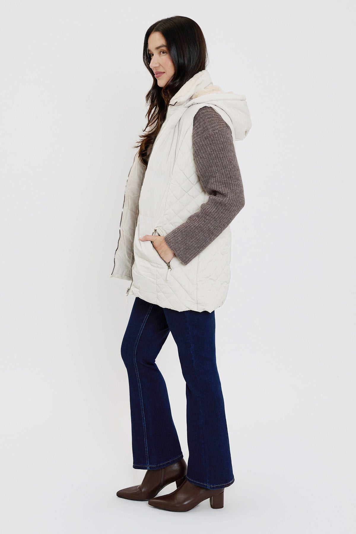 Faux Fur Puffer Vest