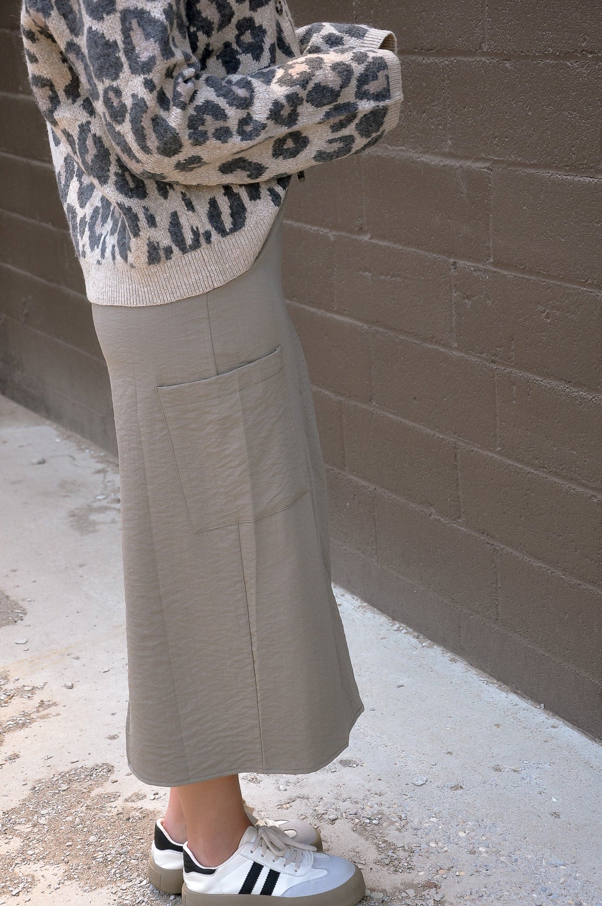 Carly Cargo Drawstring Midi Skirt