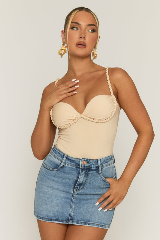 Beige rope detail bodysuit - Lisbon