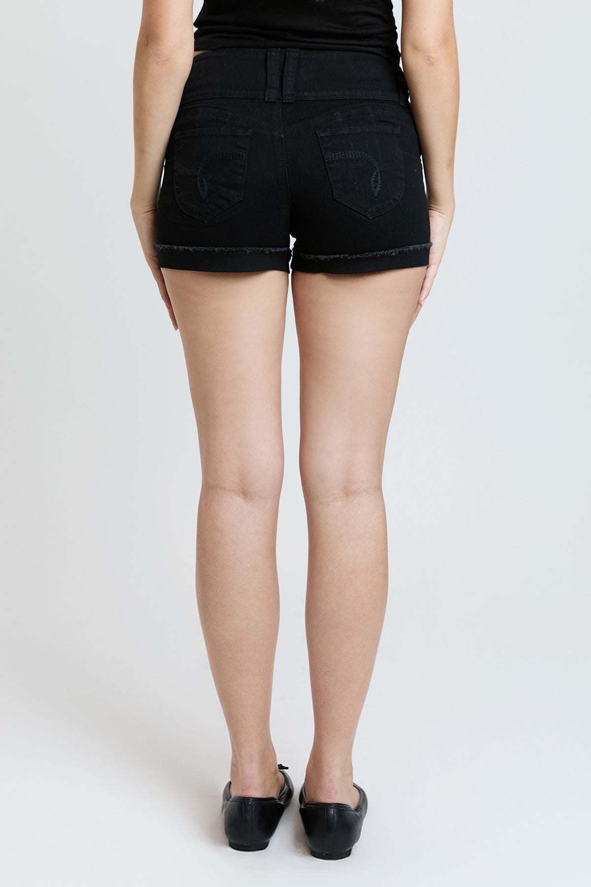 Women’s WannaBettaButt 3 Button Cuffed Denim Shorts