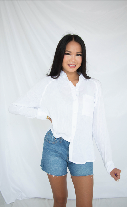 z supply: the perfect airy top - white