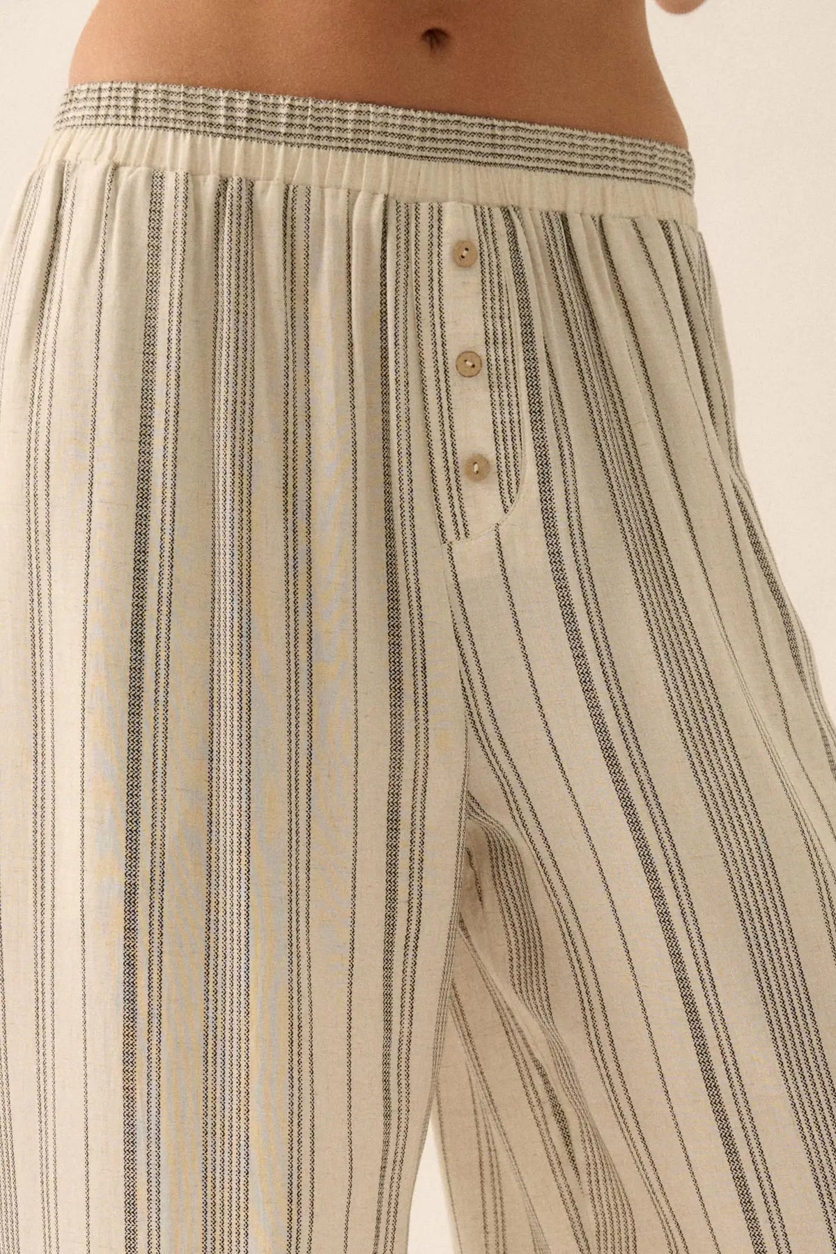 Along for the Ride Pinstripe Wide-Leg Pants