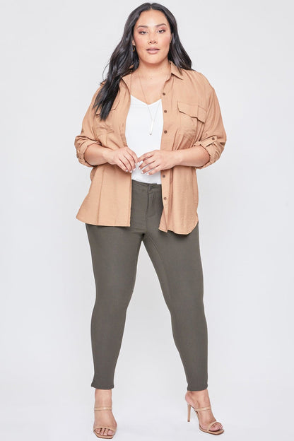 Women's Plus Hyperstretch Skinny Pants, Dark Olive