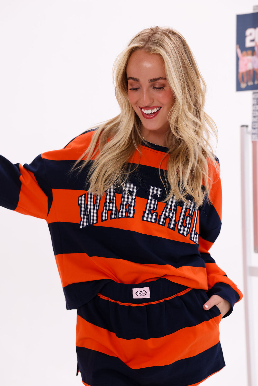 War Eagle Mini Skirt - Auburn Stripe