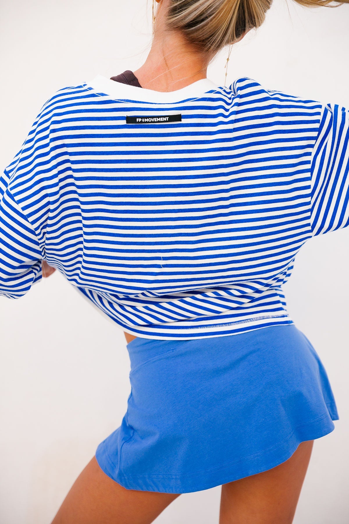 Tackle Stripe Tee - Court Stripe Electric FREE PEOPLE