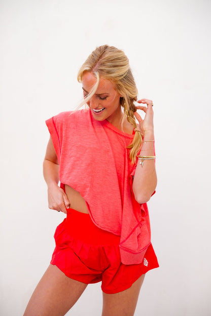 My Time Tee - Grapefruit FREE PEOPLE