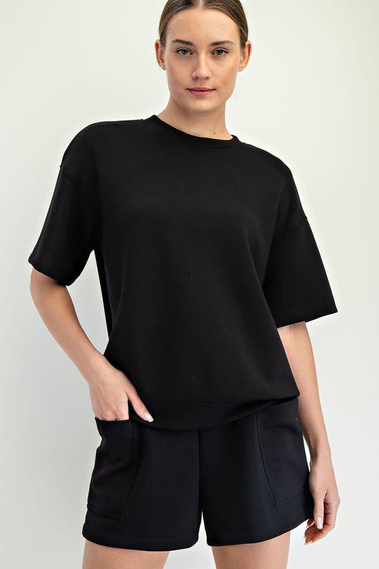 Curvy Modal Poly Span Tulip Short Set