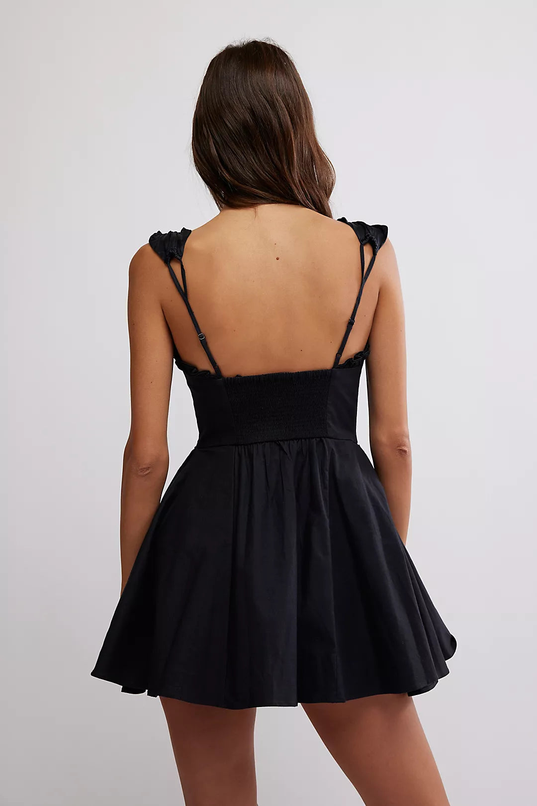 Mindy Midnight Mini Dress - Black Combo FREE PEOPLE