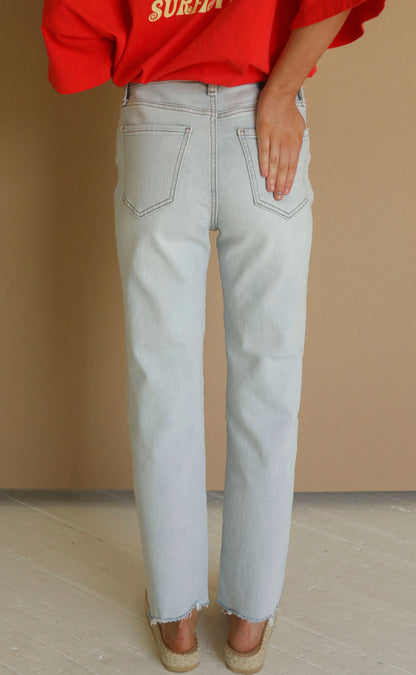 straight up high rise straight jeans - swoon vintage
