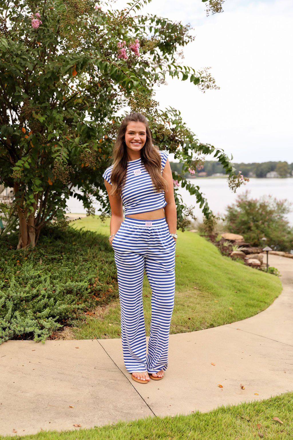 Stripe Baby Tee - Blueberry