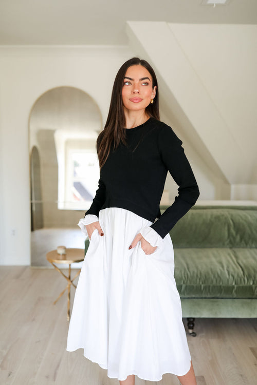 Rosario Dress - Black/White